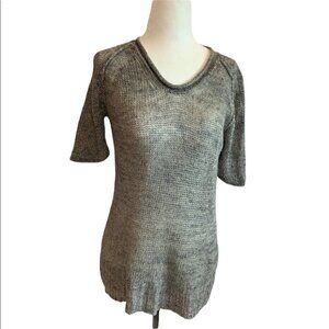 J. Crew Lightweight Grey V-Neck Sweater Short sleeve. S
